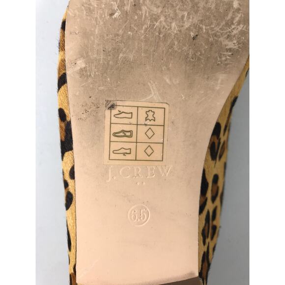 J.Crew Women’s 6.5 Leather Leopard Print Driving Moccasins Flats Loafers - Picture 8 of 8